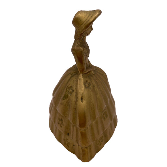 Vintage Brass Southern Belle 3.75 " Tall Hand Bell Pre-owned